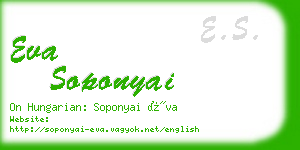 eva soponyai business card